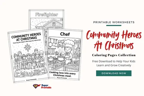 18+ Community Heroes At Christmas Coloring Pages Feature Image