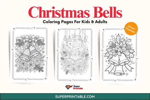 20 Christmas Bells Coloring Pages For Kids & Adults Feature Image