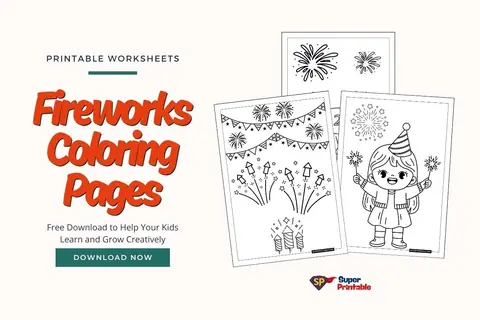 20 Fireworks Coloring Pages Feature Image