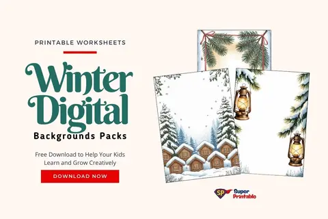 20+ Winter Digital Backgrounds Packs