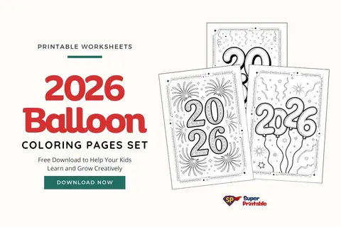 2026 Balloon Coloring Pages Feature Image
