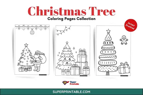 30 Christmas Tree Coloring Pages