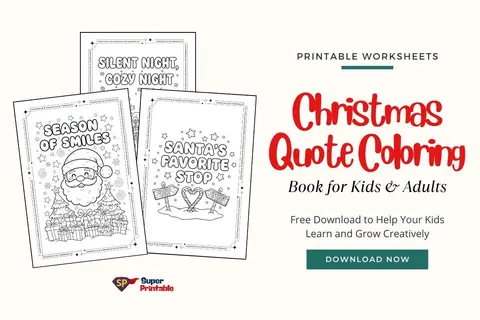 Christmas Quote Coloring Book for Kids & Adults Feature Image