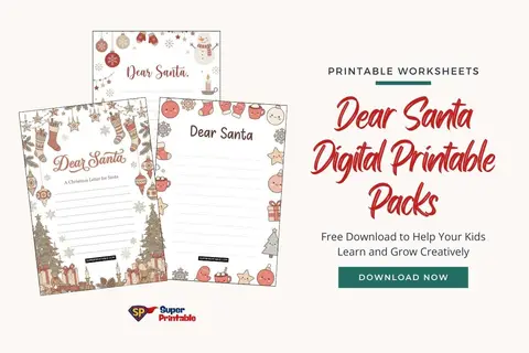 15+ Dear Santa Digital Printable Packs