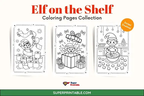 Elf on the Shelf Coloring Pages Feature Image