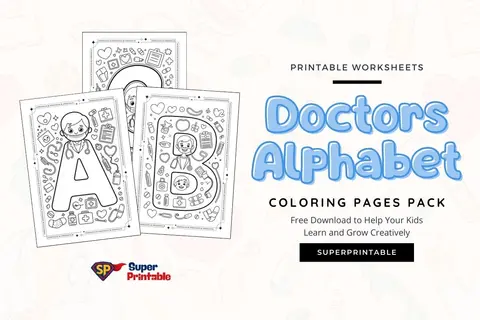 Doctors Alphabet Coloring Pages Feature Image