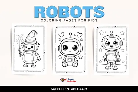 Robots Coloring Pages For Kids