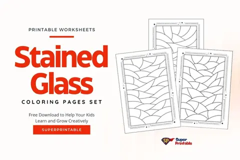 Stained Glass Coloring Pages Feature Image