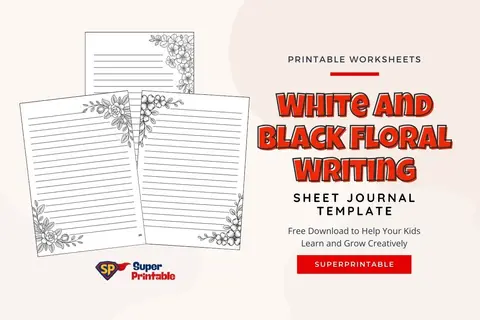 White and Black Floral Writing Sheet Journal Feature Image