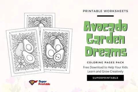 10+ Avocado Garden Dreams Coloring Pages Feature Image