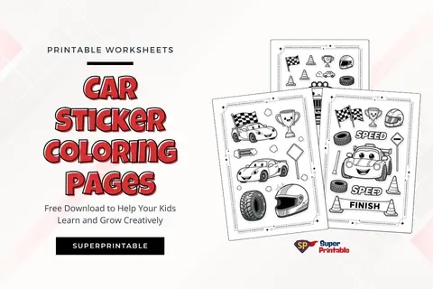 10+ Car Sticker Coloring Pages Feature Image