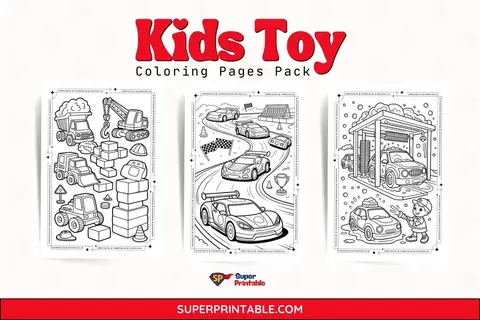 10+ Kids Toy Coloring Pages