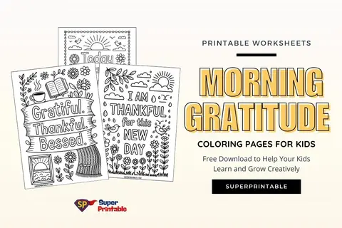 10+ Morning Gratitude Coloring Pages For Kids Feature Image