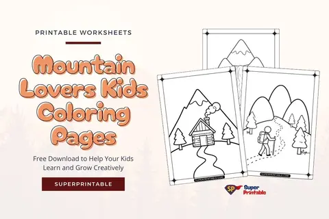 10+ Mountain Lovers Kids Coloring Pages Feature Image