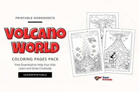 10+ Volcano World Coloring Pages