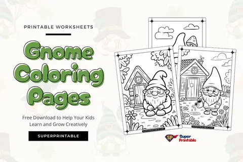 15+ Gnome Coloring Pages Feature Image
