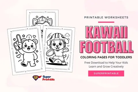 15+ Kawaii Football Coloring Pages For Toddlers