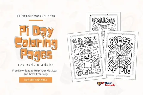 15+ Pi Day Coloring Pages Feature Image