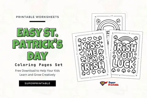 20 Easy St. Patrick's Day Coloring Pages Feature Image