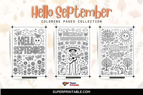 20 Hello September Coloring Pages Feature Image