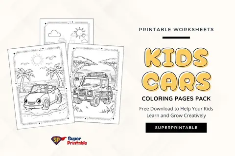 20 Kids Cars Coloring Pages Feature Image