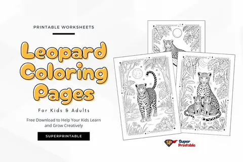 20 Leopard Coloring Pages Feature Image