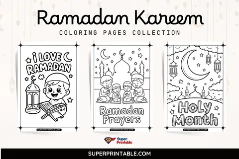20 Ramadan Kareem Coloring Pages Feature Image