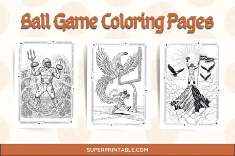 25+ Ball Game Coloring Pages Feature Image