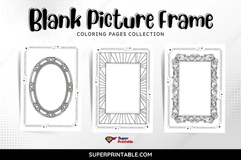 25+ Blank Picture Frame Coloring Pages
