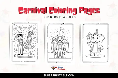 25+ Carnival Coloring Pages Feature Image