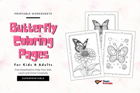 35+ Butterfly Coloring Pages Feature Image