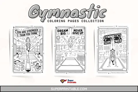 Gymnastic Coloring Pages Feature Image