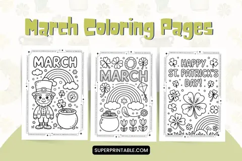 March Coloring Pages Feature Image