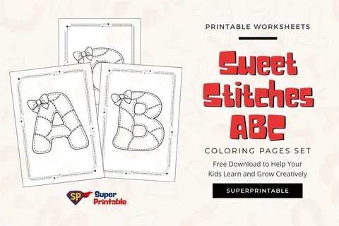 Sweet Stitches ABC Coloring Set Feature Image