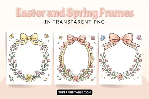 10+ Easter and Spring Frames in Transparent PNG Feature Image