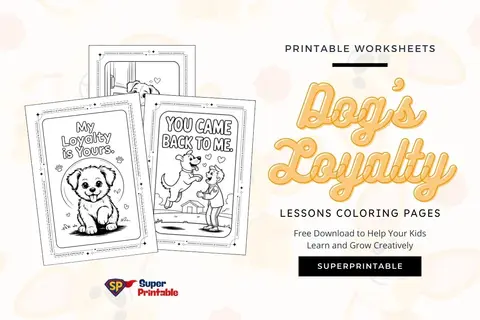 12+ Dog's Loyalty Lessons Coloring Pages Feature Image