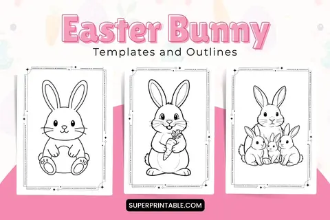 15+ Easter Bunny Templates and Outlines Feature Image