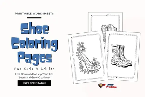 40+ Shoe Coloring Pages Feature Image