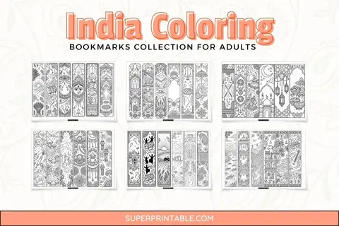 45+ India Coloring Bookmarks
