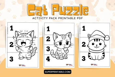 8 Cat Puzzle Activity Pack Feature Image