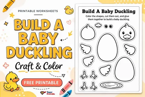 Build A Baby Duckling Craft & Color