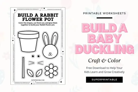 Build An Easter Flower Pot Craft & Coloring Pages Feature Image
