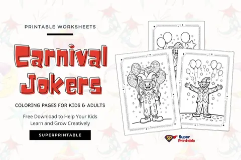 Carnival Jokers Coloring Pages Feature Image