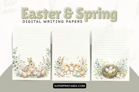 Easter & Spring Digital Writing Papers Feature Image