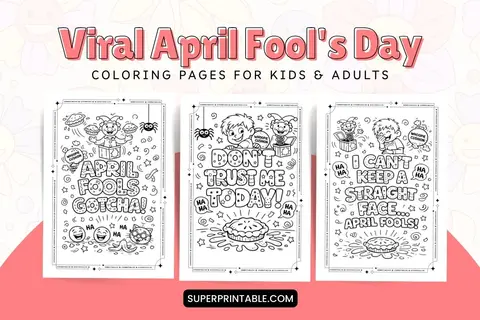 Viral April Fool's Day Coloring Pages Feature Image