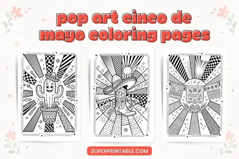 10+ Pop Art Cinco De Mayo Coloring Pages Feature Image