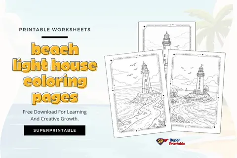 12+ Beach Light House Coloring Pages Feature Image