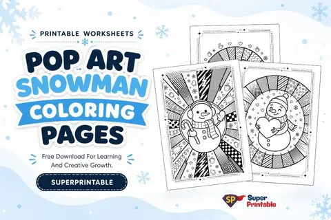 12+ Pop Art Snowman Coloring Pages Feature Image