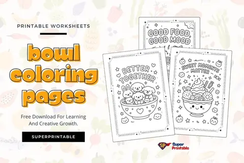 15+ Bowl Coloring Pages Feature Image