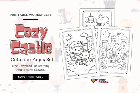 15+ Cozy Castle Coloring Pages Feature Image